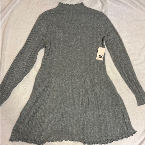 Gray Ribbed Knit Dress - Picture 1 of 1